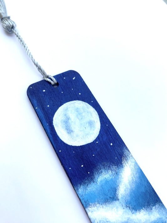 Full Moon Painted Bookmark