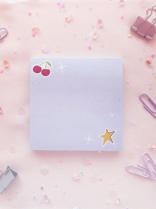Cherries & Stars Sticky Note