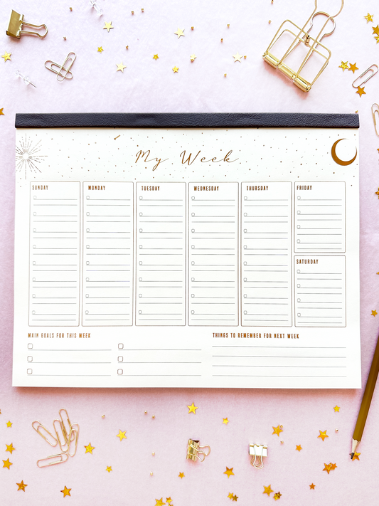 The Golden Weekly Notepad