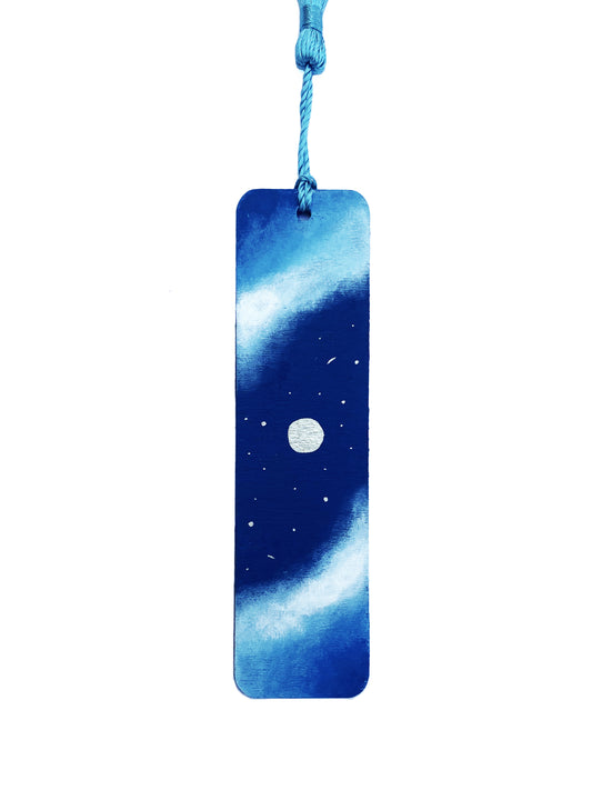 Golden Moon Painted Bookmark