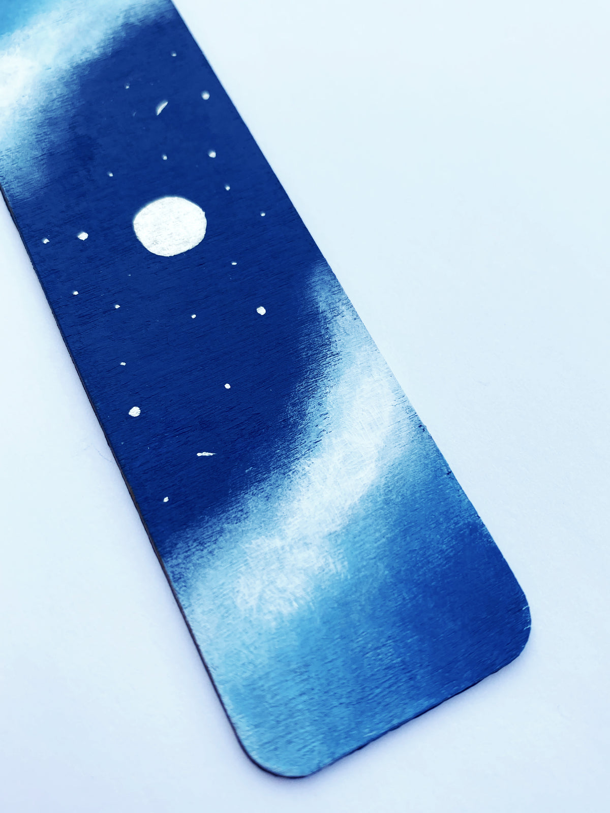 Golden Moon Painted Bookmark