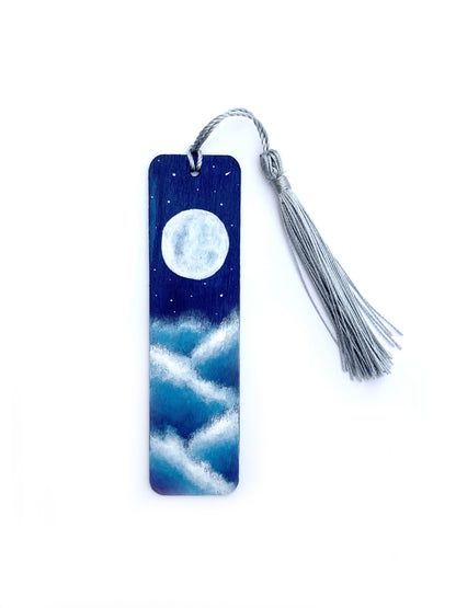 Full Moon Painted Bookmark