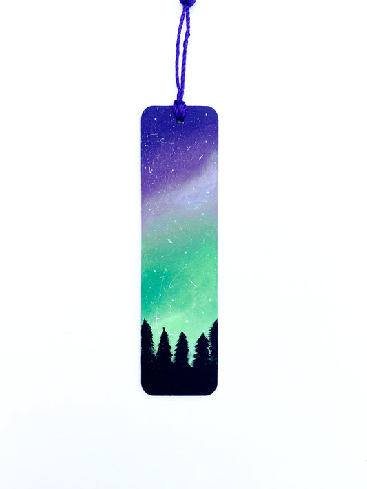 Northern Lights Painted Bookmark