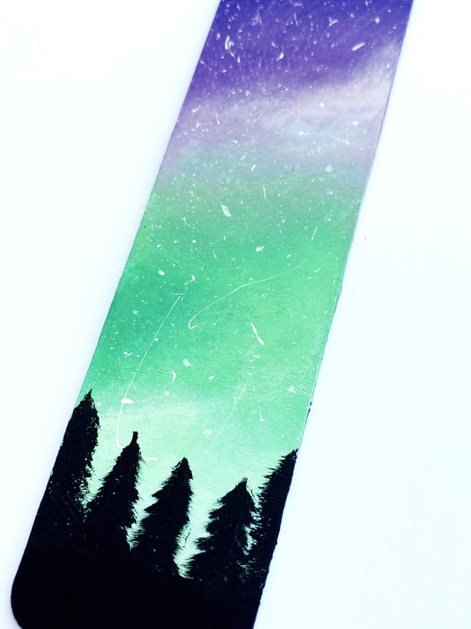 Northern Lights Painted Bookmark