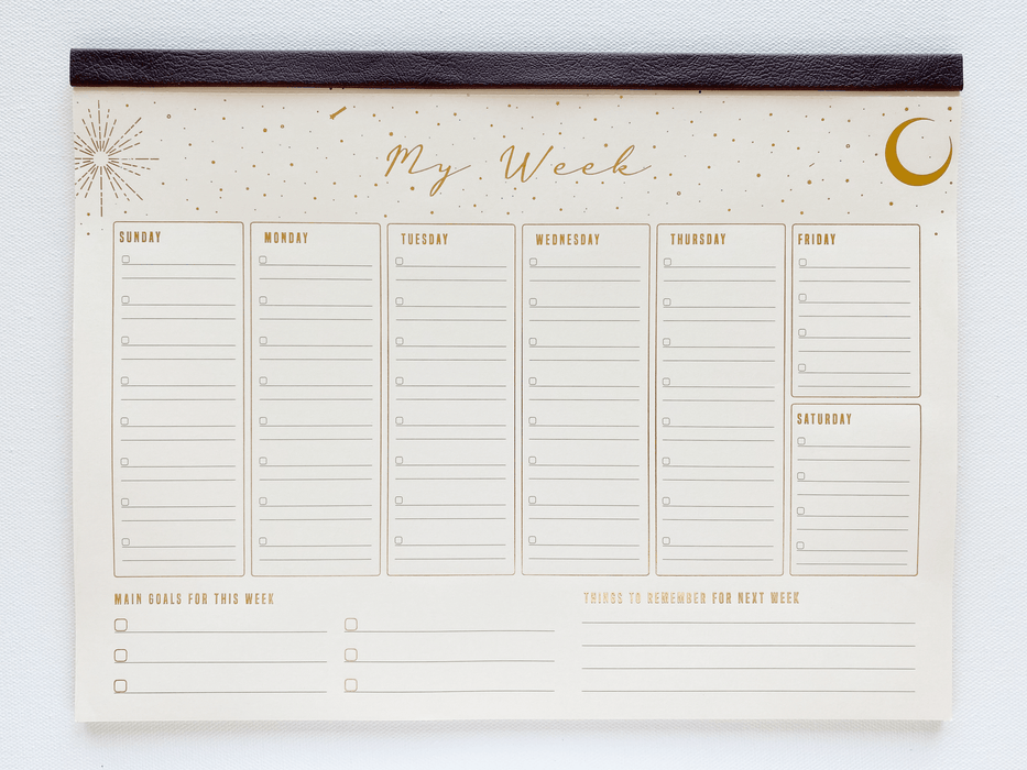The Golden Weekly Notepad