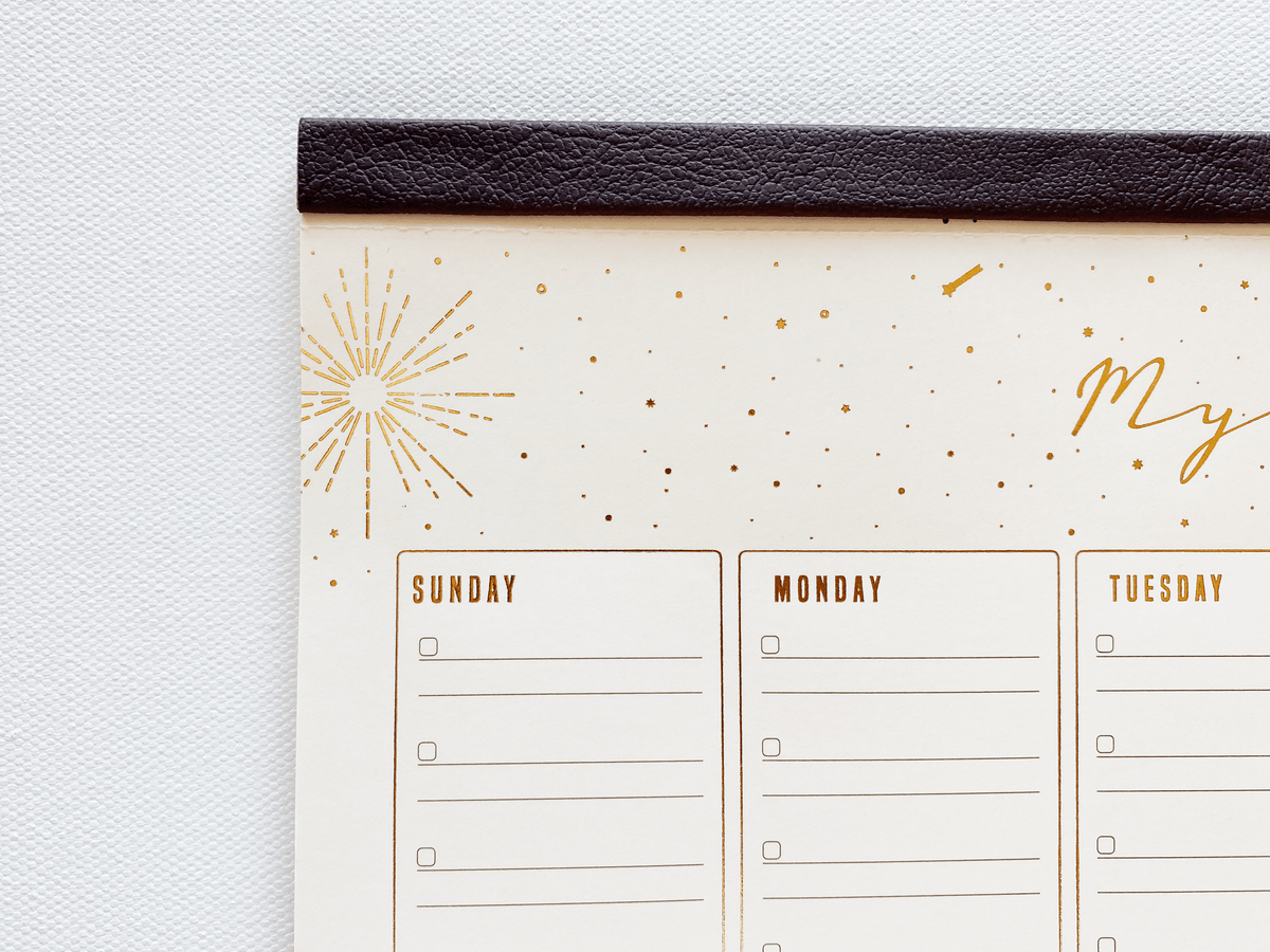 The Golden Weekly Notepad